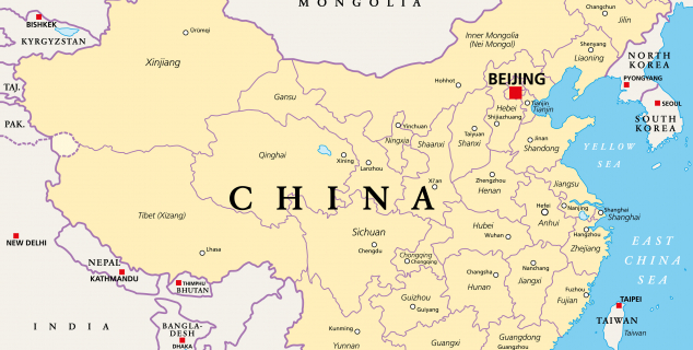 kart over kina