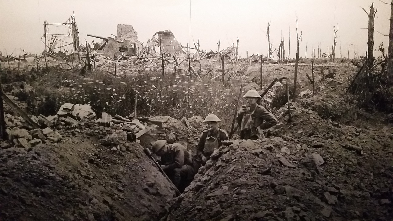 Bilde som viser soldateri krig under første verdenskrig