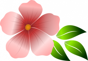 illustrasjon av en rosa blomst