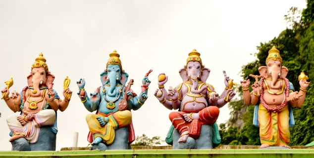 Bilde av fire hinduistiske guder