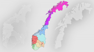 Illustrasjon av et norgeskart