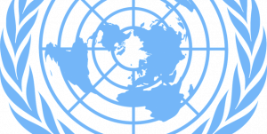 Bilde av FN flagget.