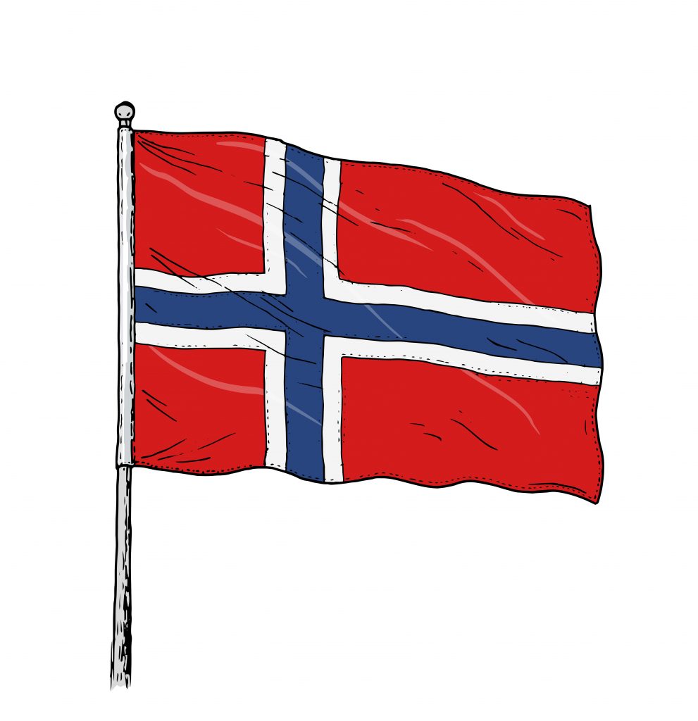 Illstrasjon av det norske flagget
