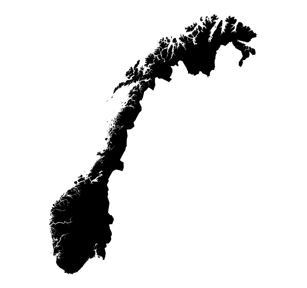 illustrasjon av et kartutsnitt av landet Norge