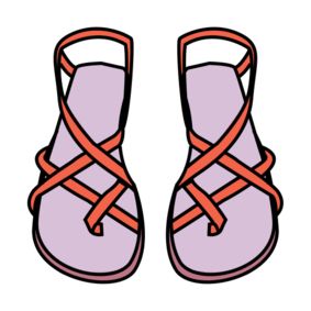 illustrasjon av sandaler 
