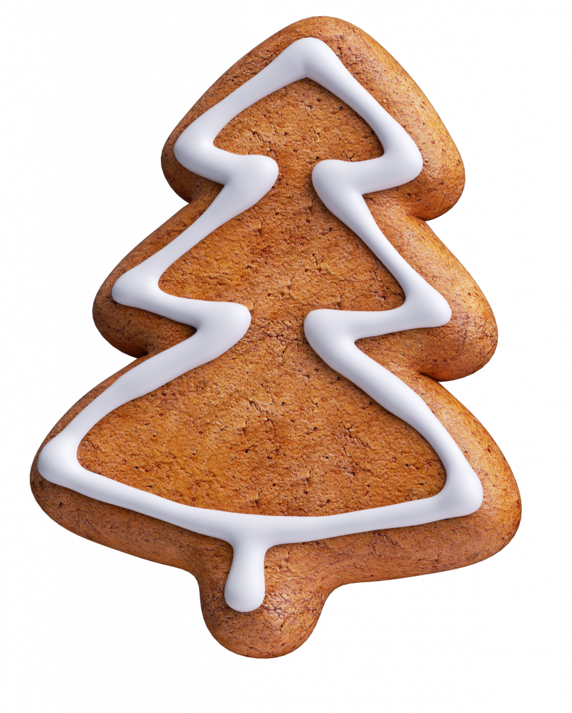 bilde av en pepperkake formet som et juletre