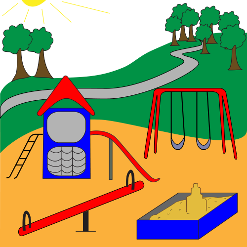 illustrasjon av en lekeplass 