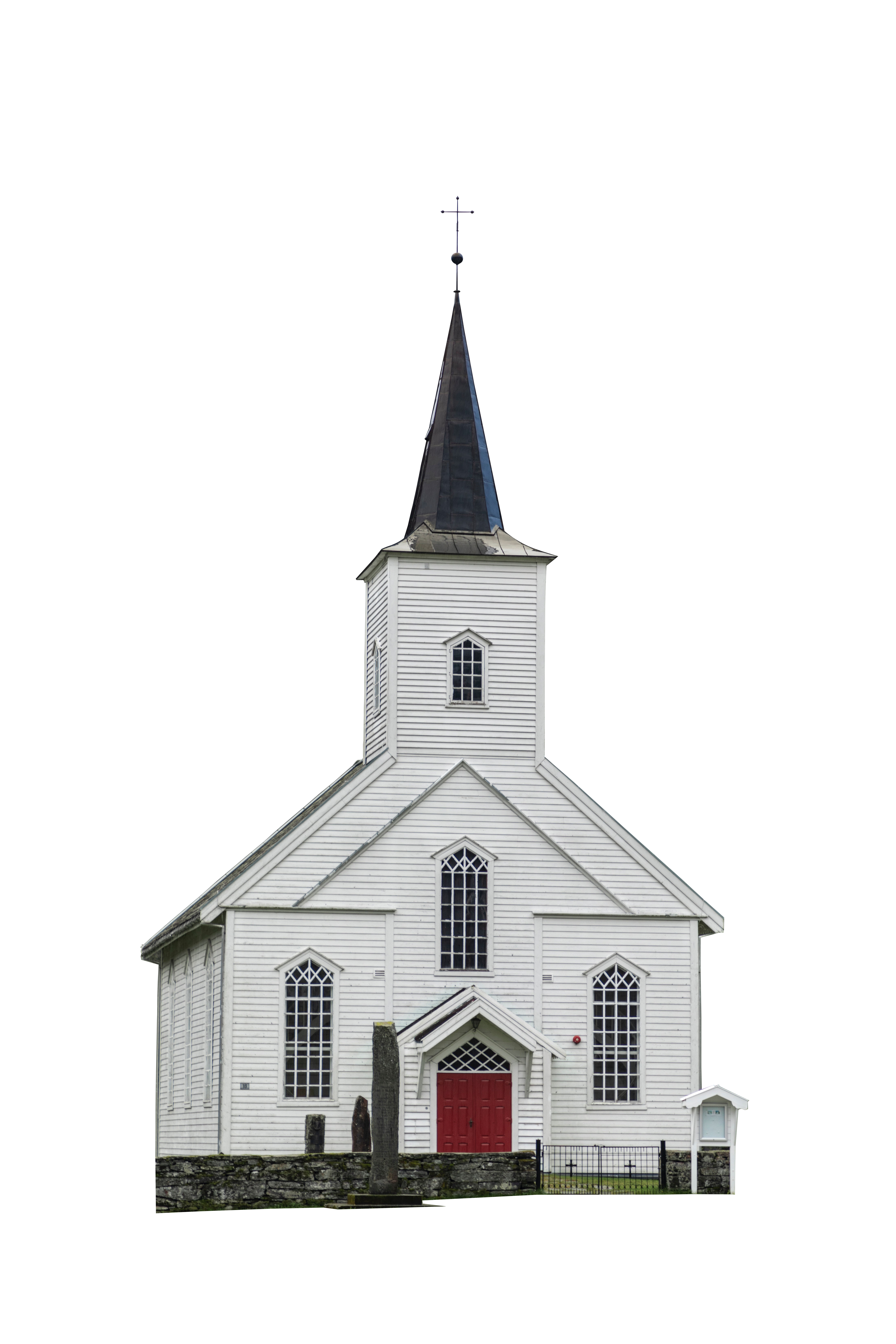 bilde av en hvit kirke 