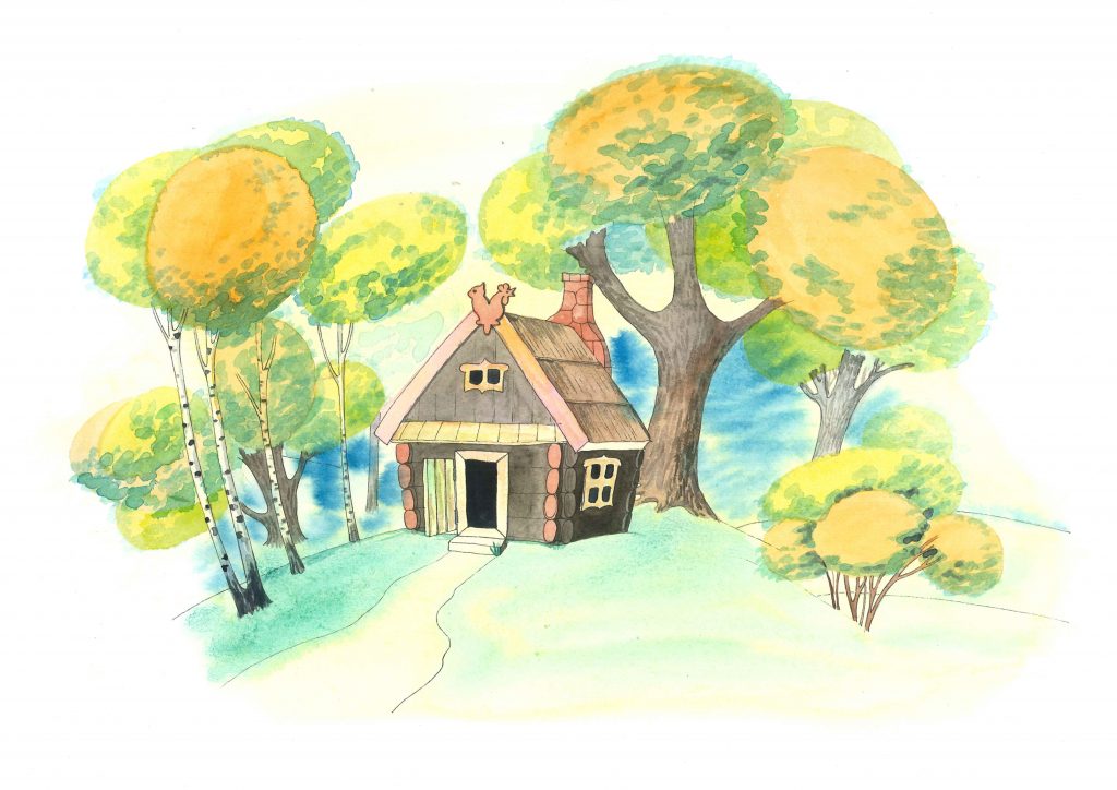 bilde av et hus i skogen