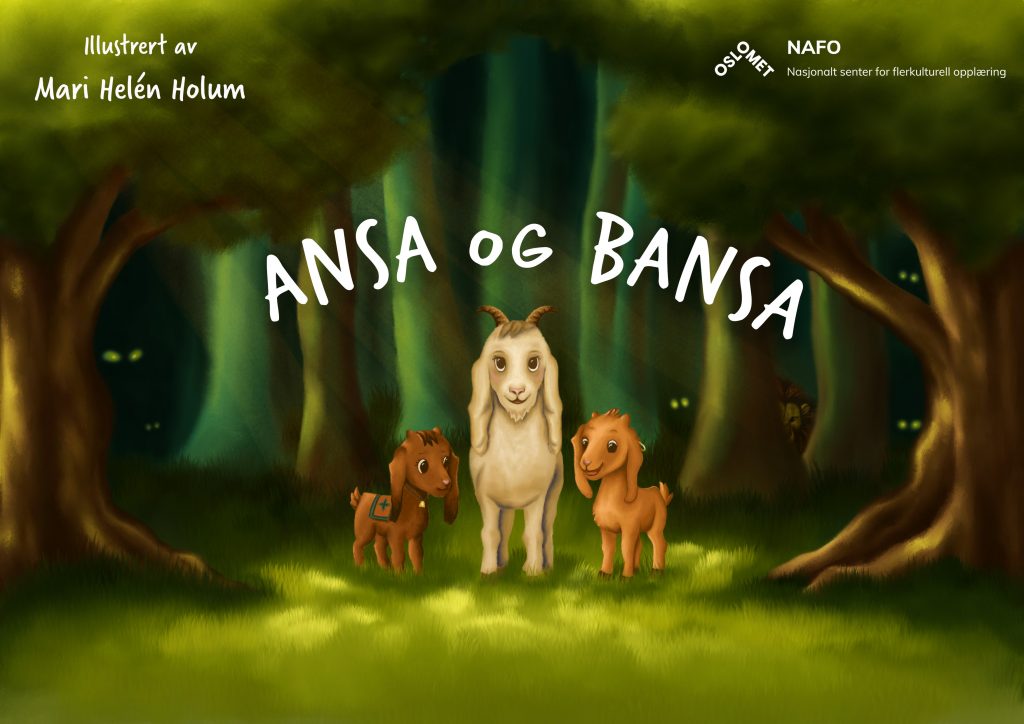 foride med teksten "ansa og bansa".i høyre hjørne er logoen til NAFO og i venstre hjørne står det illustrert av mari helen holum.