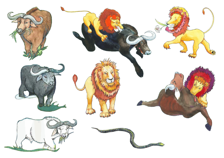 Tilleggssressurser//Løven og de tre oksene